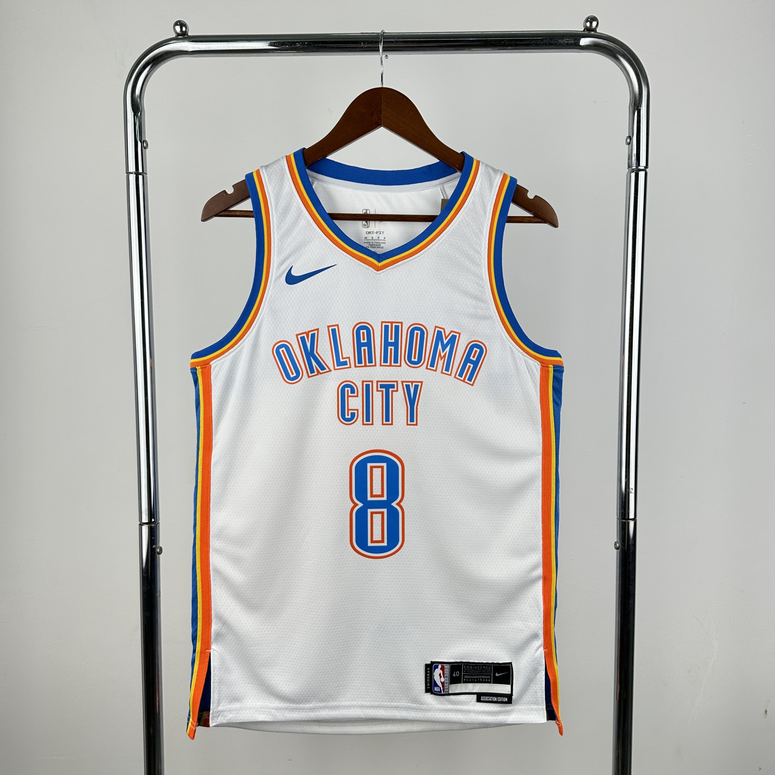 Men Oklahoma City Thunder #8 Williams white 2025 NBA jersey->oklahoma city thunder->NBA Jersey